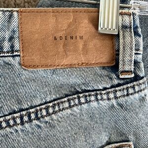 &Denim Loose Mom Jeans ultra high waist ankle length